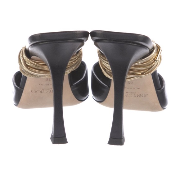 JIMMY CHOO X MUGLER LEATHER SLINGBACK PUMPS - Picture 5 of 6